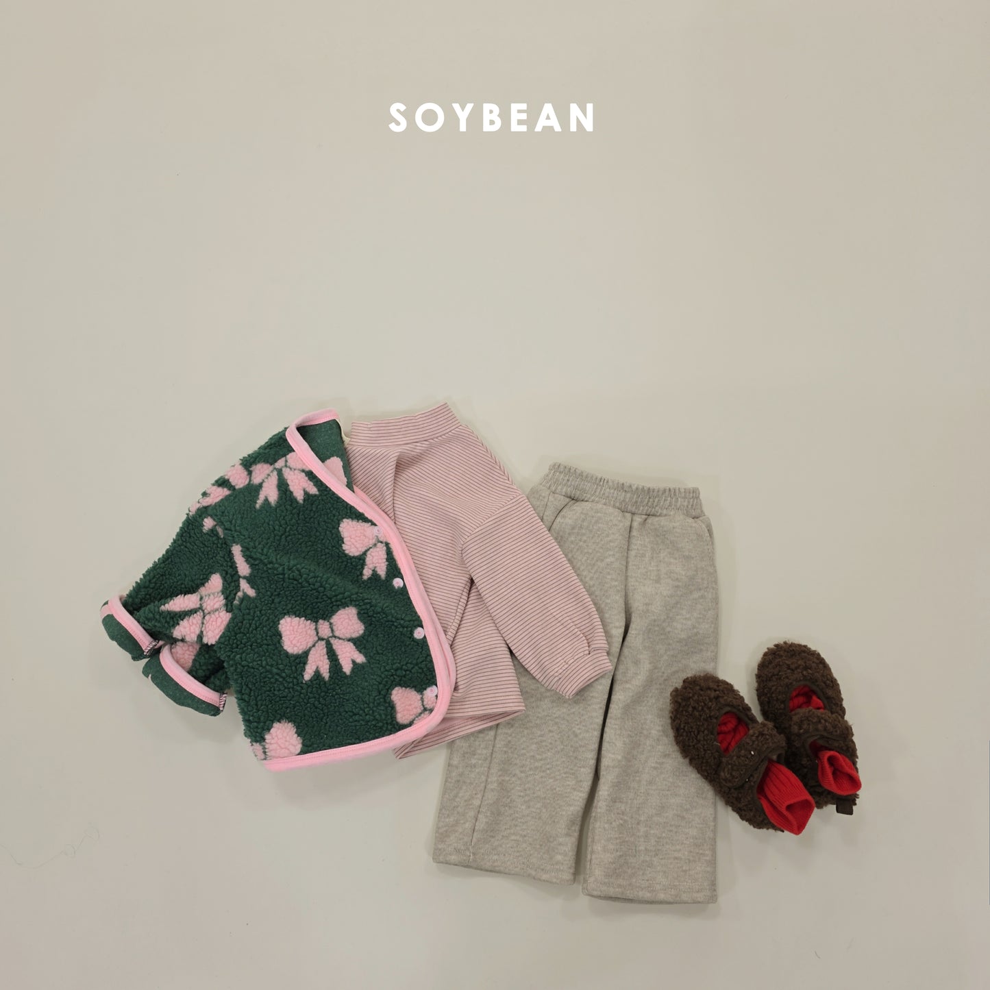 (Pre-order) Soybean Kids Winter - Cozy Soft Half-Neck Tee 폭닥폭닥반목티 (5 Colors)