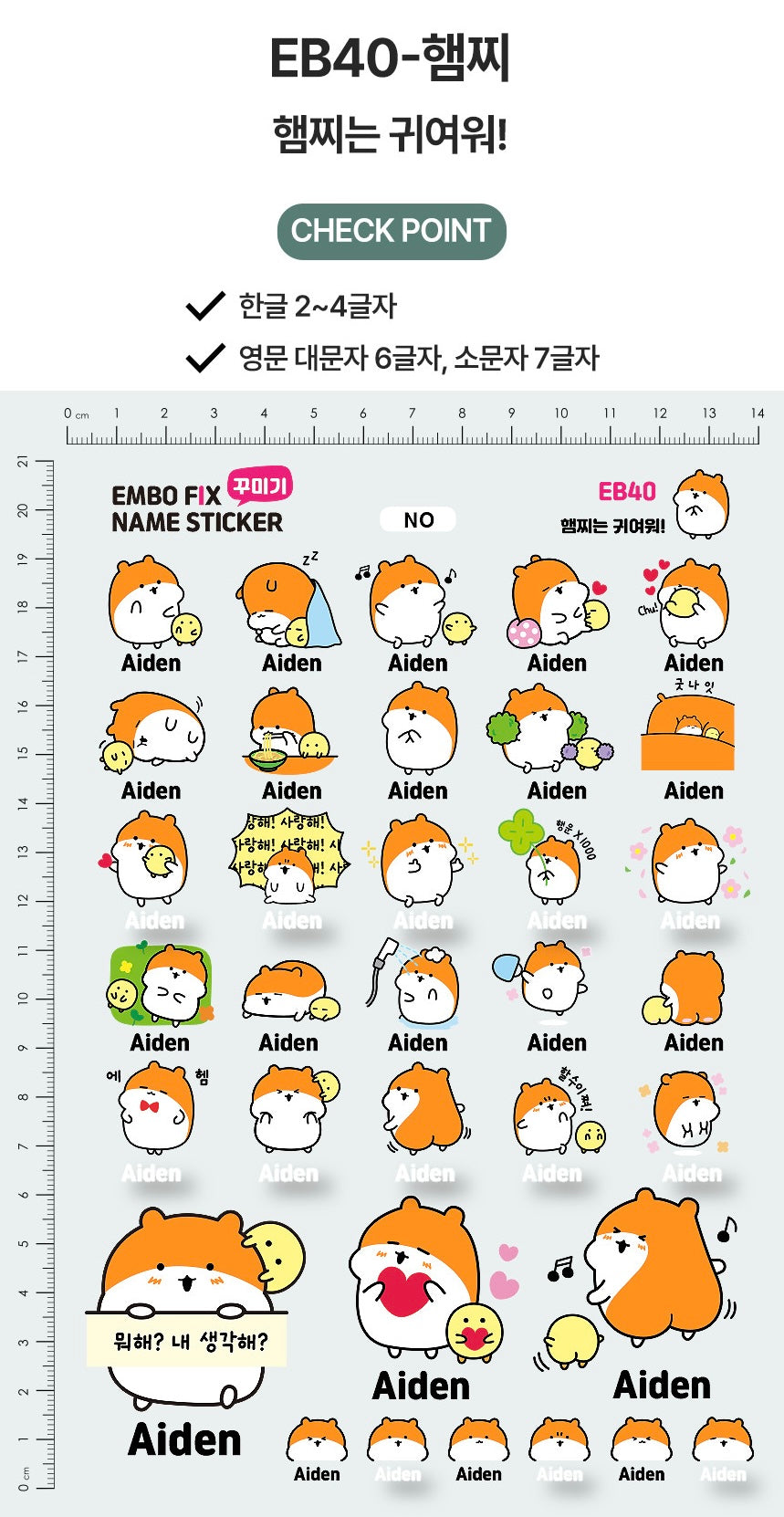 (Pre-order) Personalized Clear Embossed Waterproof Name Stickers (Characters)
