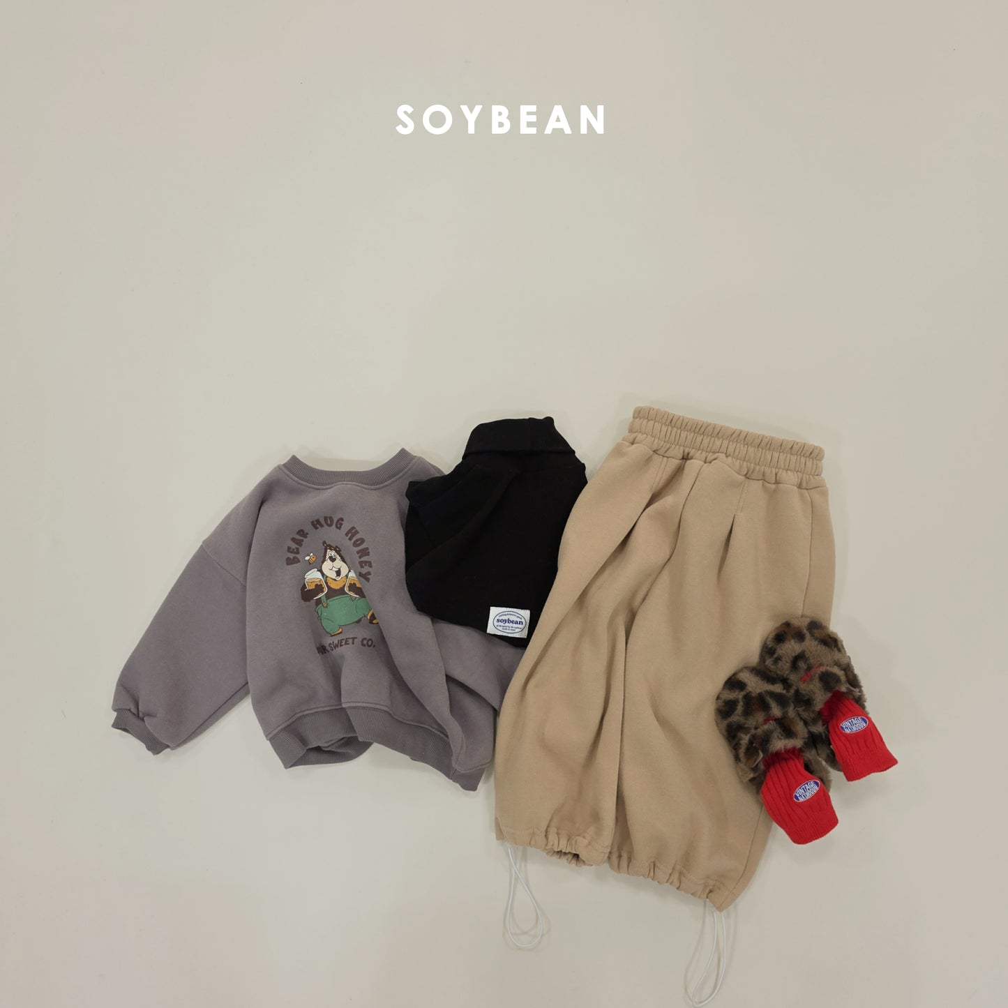 (Pre-order) Soybean Kids Winter - Mock Neck Layering Tee 페이크목폴라티 (5 Colors)