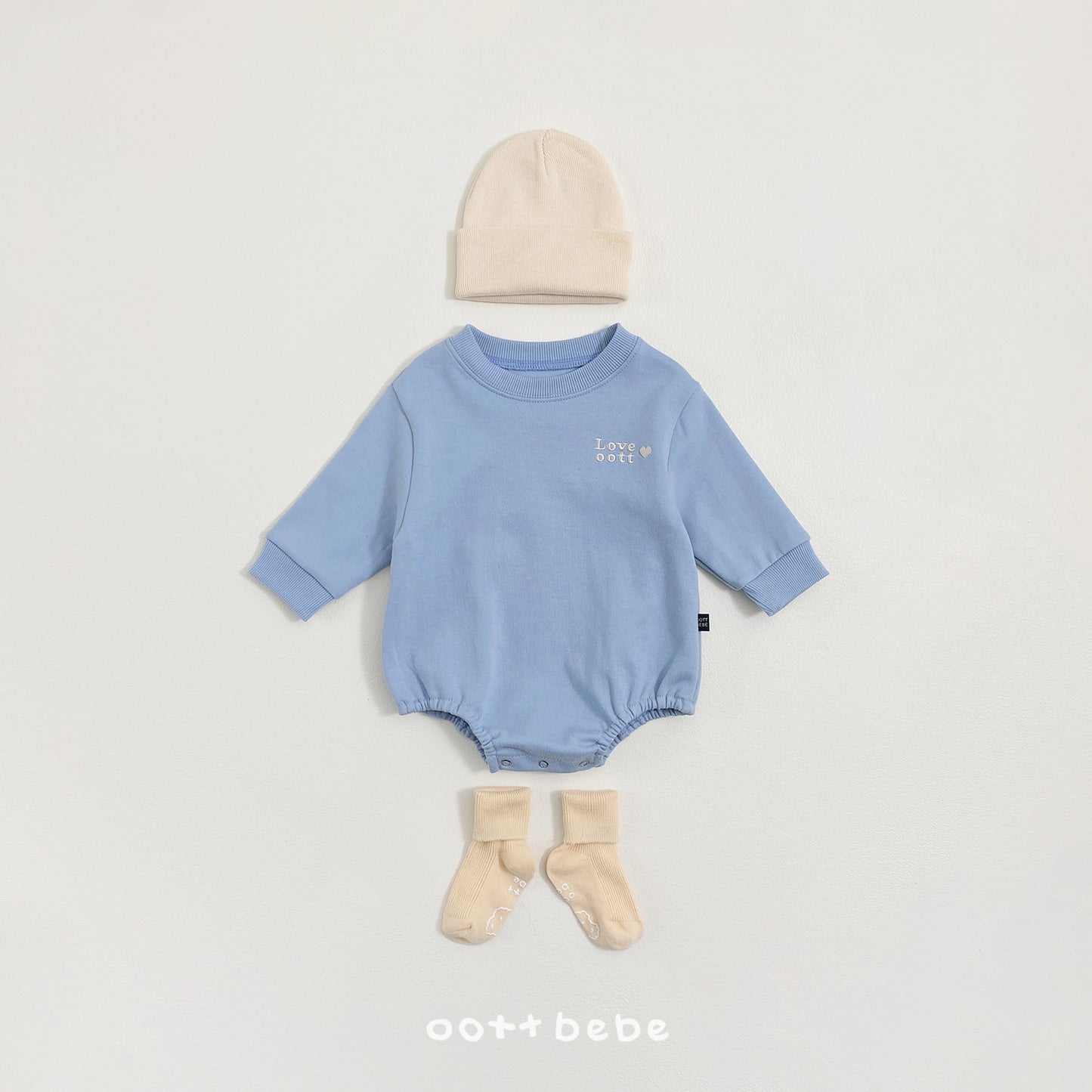 (Pre-order) OOTTBEBE Spring - Love OOTT Bodysuit 러브 오뜨 슈트 (4 Colors)