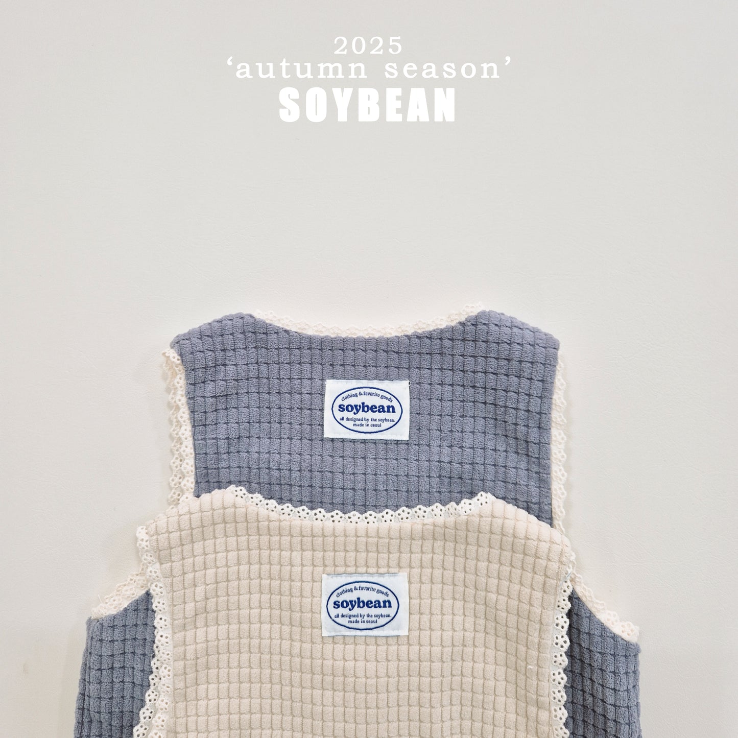 (Pre-order) Soybean Kids - Little Lace Vest 꼬마레이스조끼 (2 Colors)