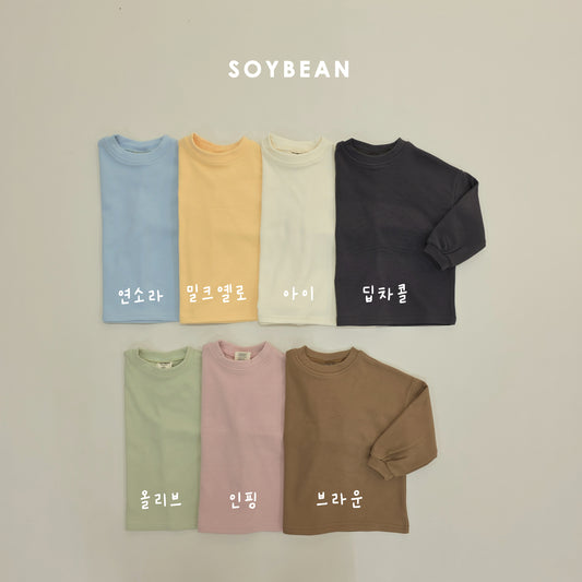 (Pre-order) Soybean Kids Winter - Forming Loose Fleece-Lined Tee 포밍루즈티셔츠 (7 Colors)