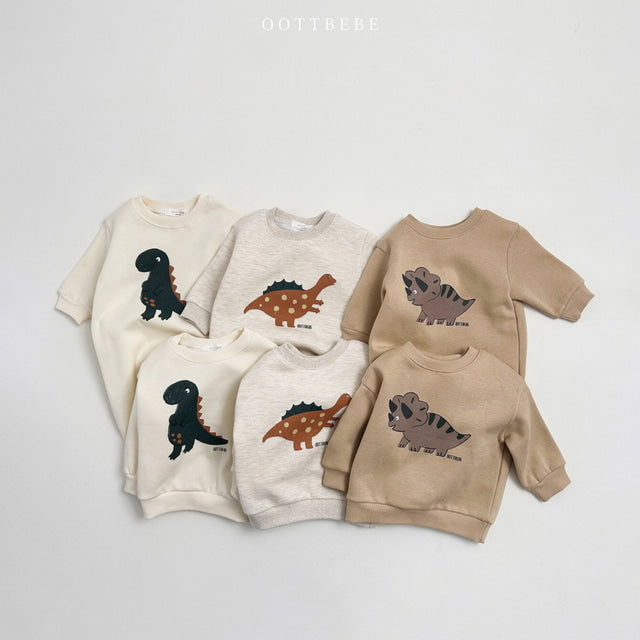 (Pre-order) OOTTBEBE - Winter Dinosaur Bodysuit 아기공룡전신수트 (3 Colors)