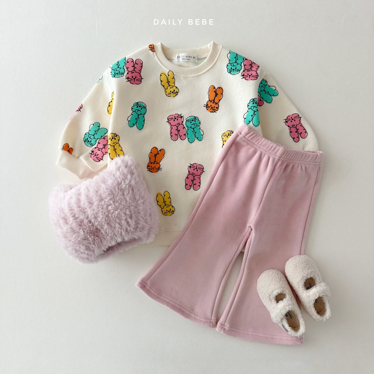 (Pre-order) Daily Bebe Winter - Kids’ Mink Bootcut Pants 밍크 부츠컷팬츠 (3 Colors)