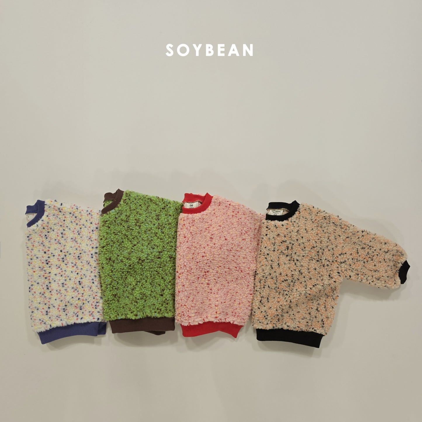 (Pre-order) Soybean Kids Winter - Popping Sherpa Sweatshirt 팝핑양털맨투맨 (4 Colors)