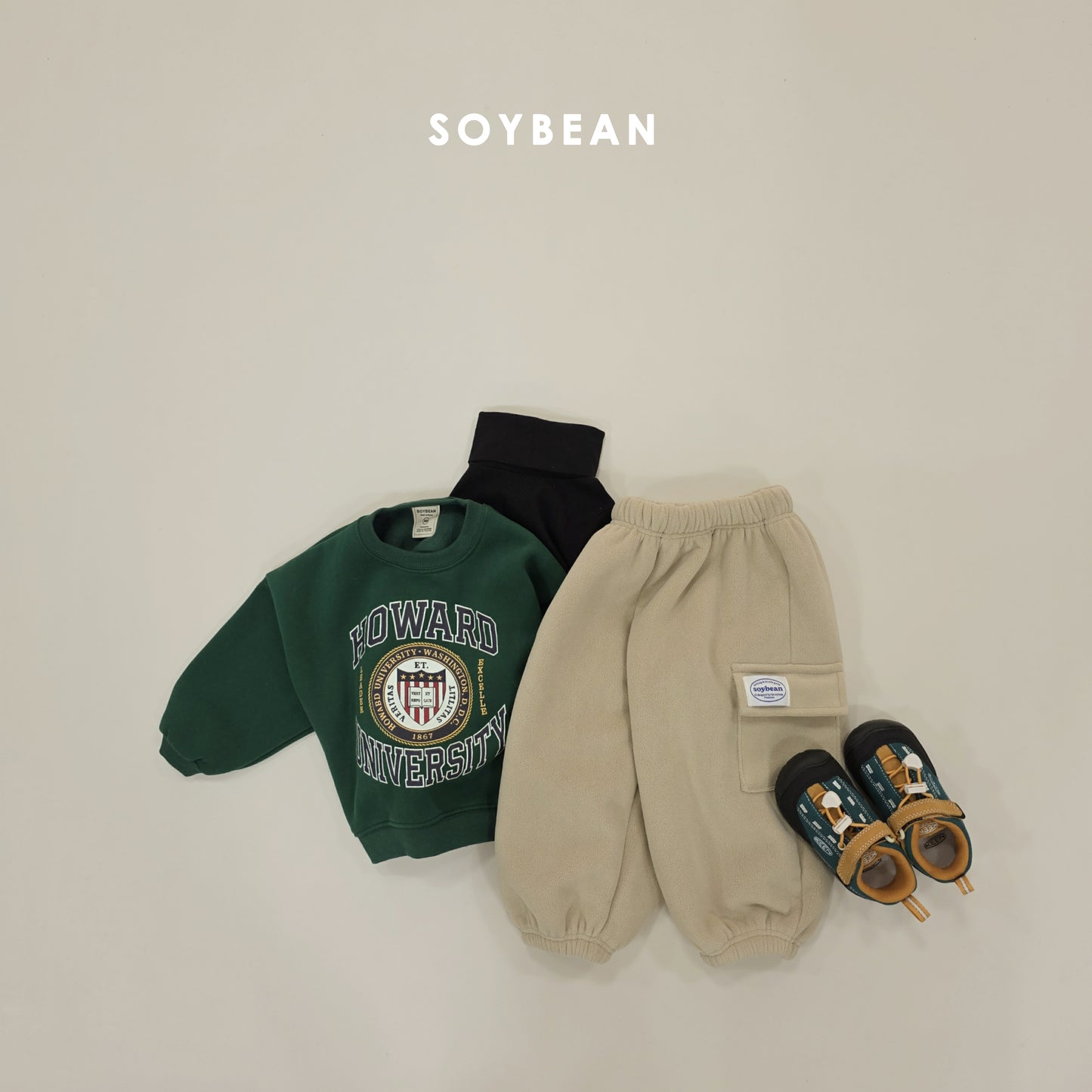 (Pre-order) Soybean Kids Winter - Howard Fleece-Lined Sweatshirt 하워드양기모맨투맨 (2 Colors)