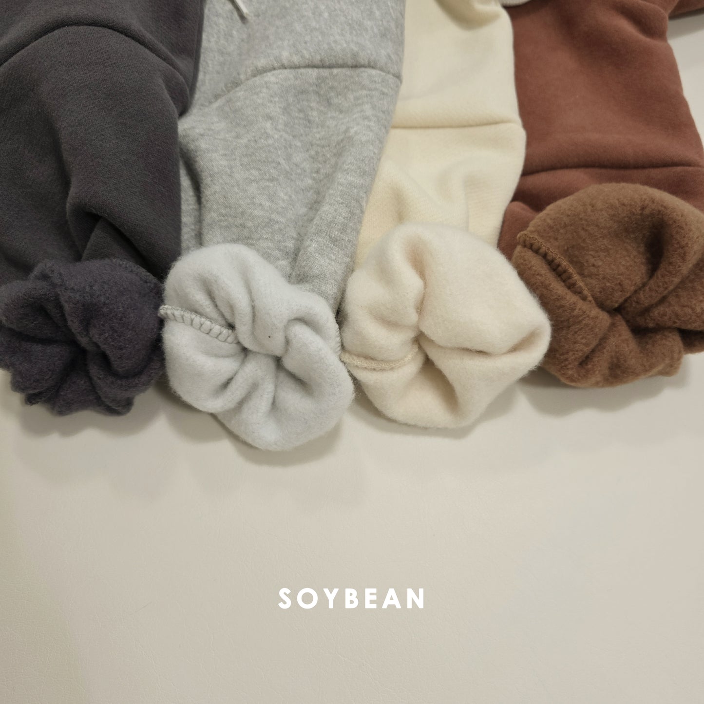 (Pre-order) Soybean Kids Winter - Fleece-Lined Basic Hood Zip-Up 양기모후드집업 (4 Colors)