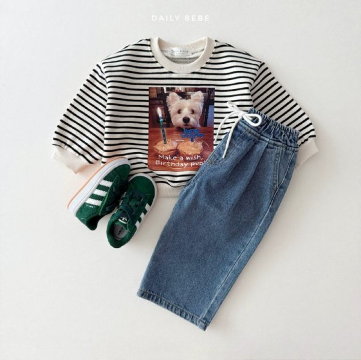 (In-stock) Daily Bebe - Birthday Pup Sweatshirt 생일축하 맨투맨 (2 Colors)