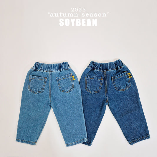 (Pre-order) Soybean Kids - Tapered Denim Pants 테이퍼드데님팬츠 (2 Colors)