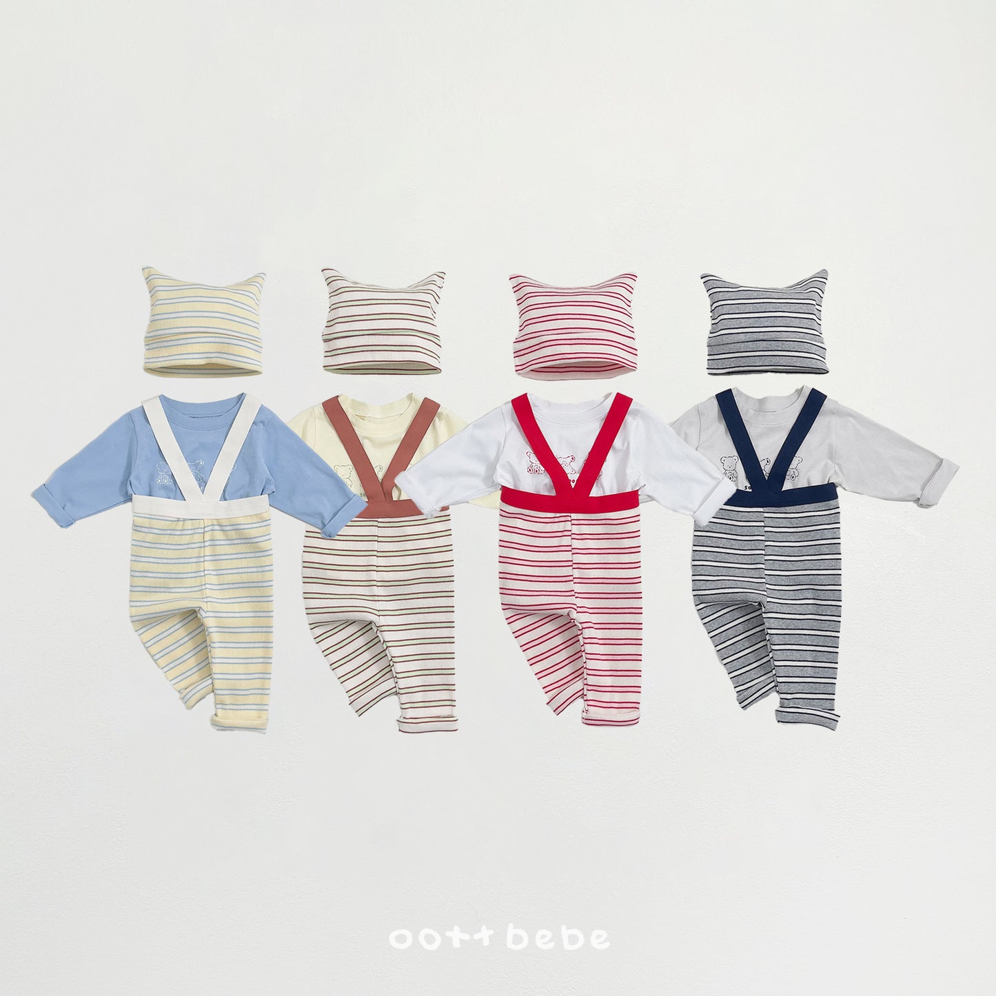 (Pre-order) OOTTBEBE Spring - Say OOTT Baby 1+1 Tee Set 세이오뜨 1+1티셔츠 (4 Colors)