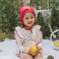 (Pre-order) KoongsKoongs Kids’ Premium Love Berry Rash Guard Dress Set (Ivory)