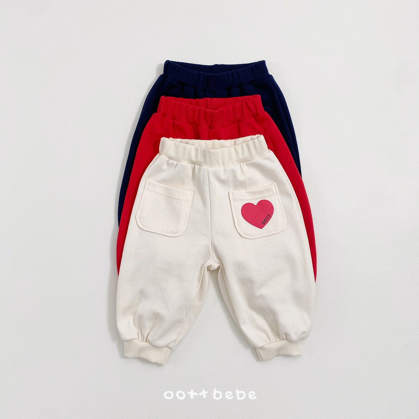 (Pre-order) OOTTBEBE Spring - Heart Pocket Pants 하트포켓팬츠 (3 Colors)