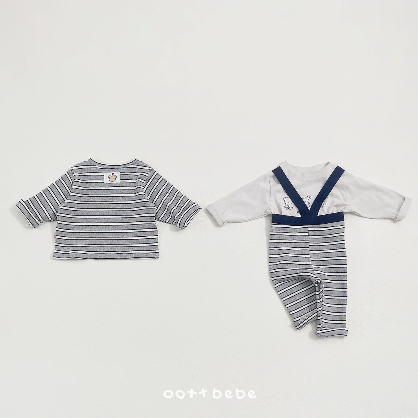 (Pre-order) OOTTBEBE Spring - Say OOTT Baby 1+1 Tee Set 세이오뜨 1+1티셔츠 (4 Colors)