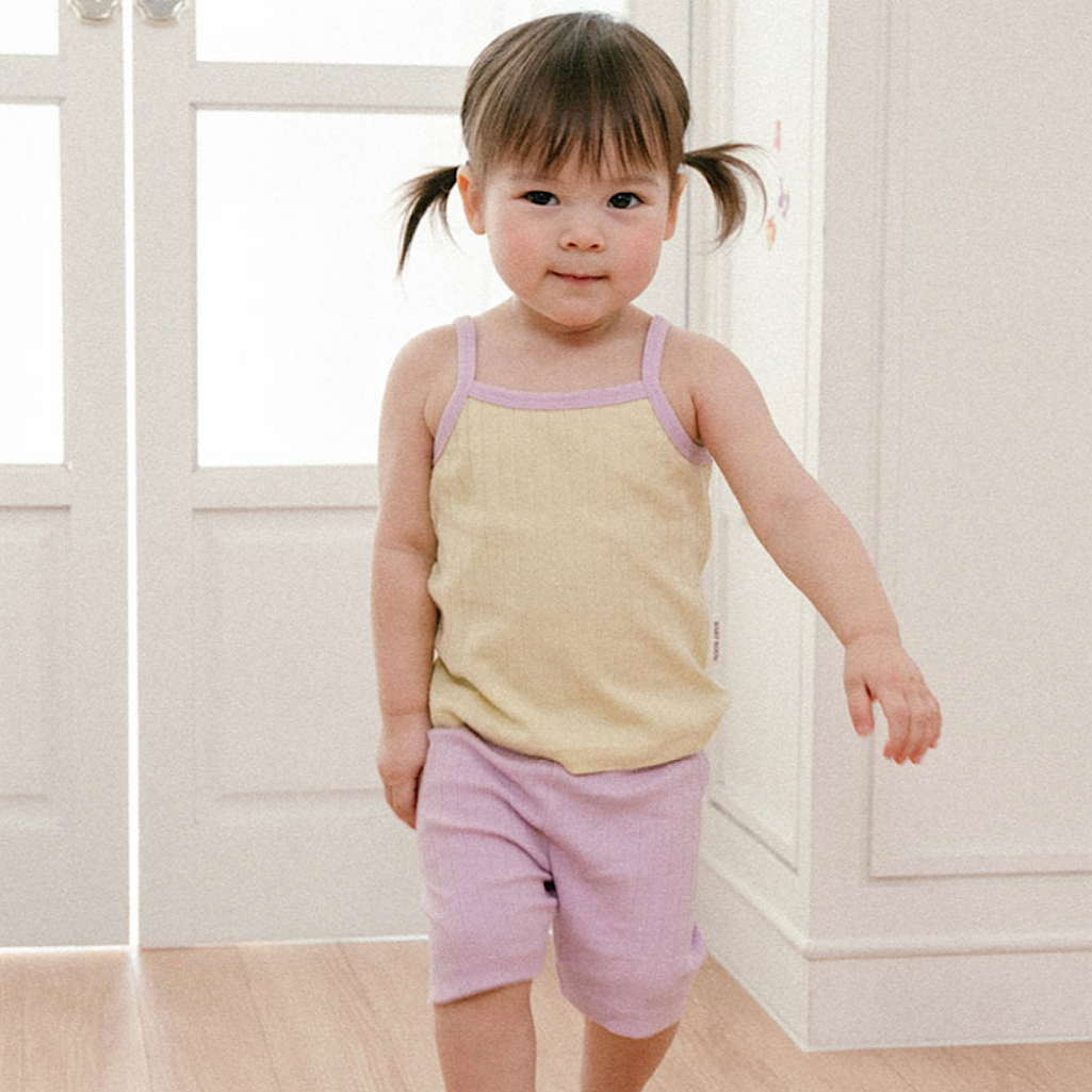 (Baby Boom) Summer Milk Ribbed Cami Pajama Set (4 Colors)
