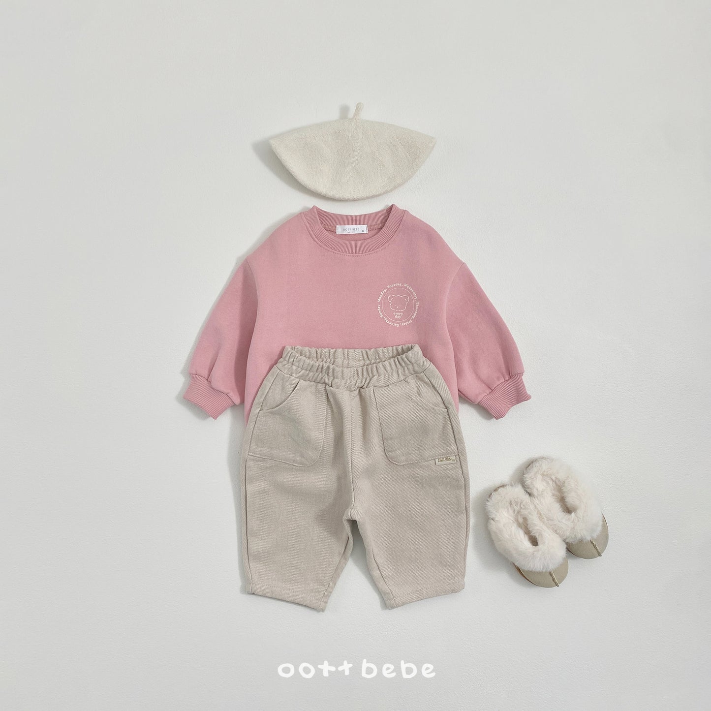 (Pre-order) OOTTBEBE Winter - Twill Cozy-On Pants 트윌카치온팬츠 (2 Colors)