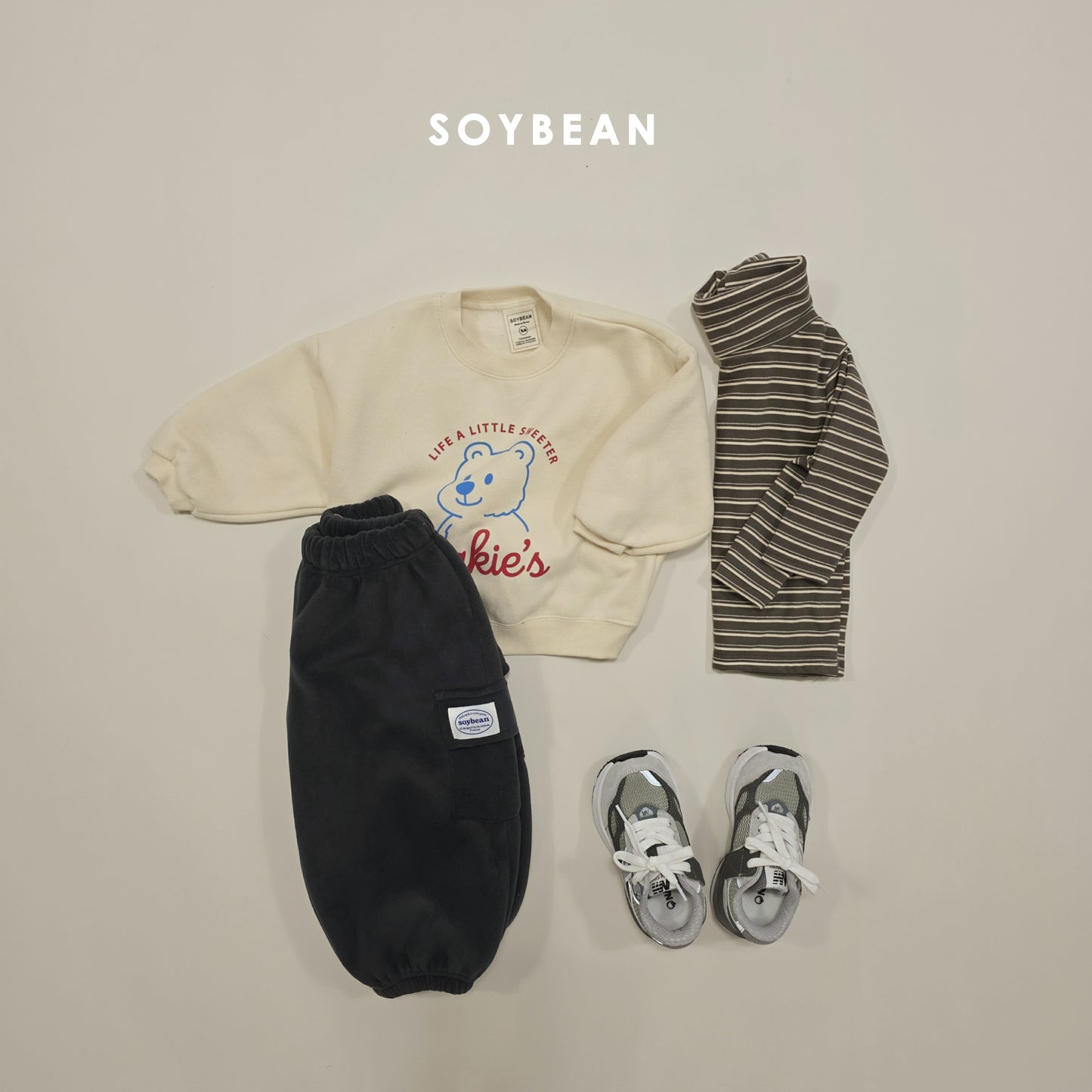 (Pre-order) Soybean Kids Winter - Super Barrel Fleece Jogger Pants 슈퍼항아리플리스조거 (4 Colors)