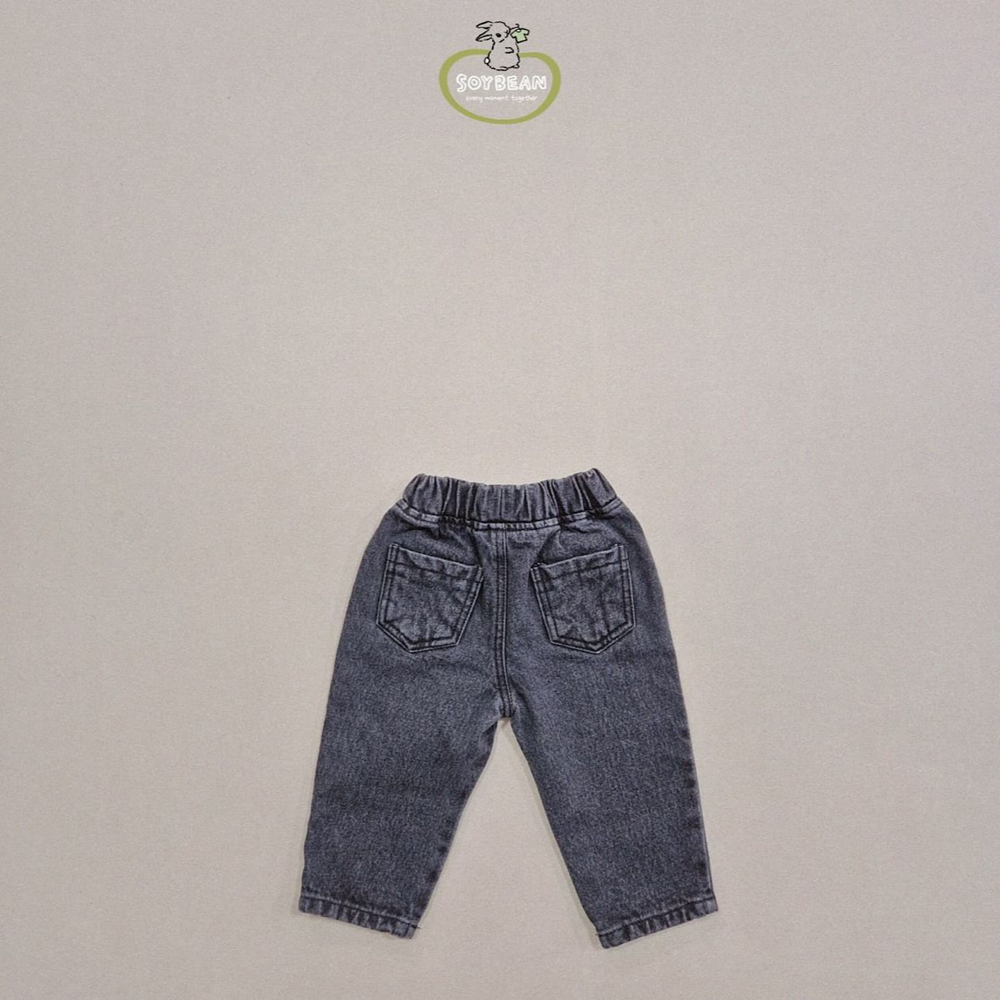 (Pre-order) Soybean Kids - Fleece-Lined Tapered Denim Pants 기모테이퍼드데님팬츠 (2 Colors)