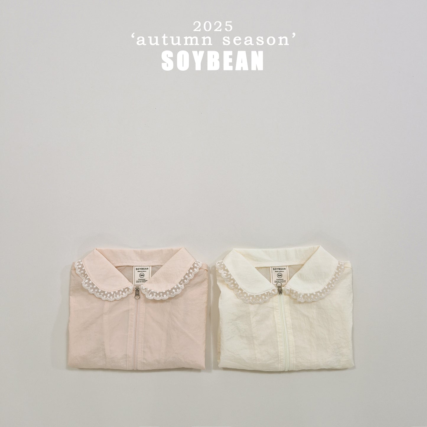(Pre-order) Soybean Kids - Lace Windbreaker Jacket 레이스바람막이 (2 Colors)