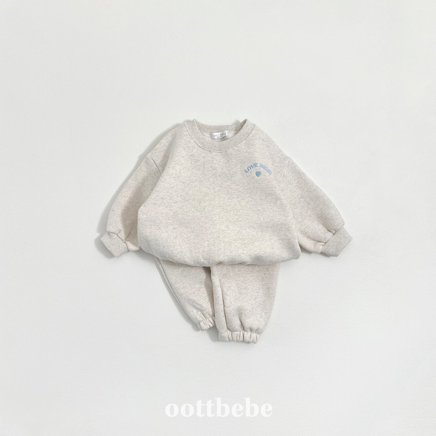 (Pre-order) OOTTBEBE Winter - Love Bebe Top & Bottom Set 러브베베상하복 (4 Colors)