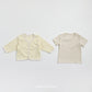 (Pre-order) OOTTBEBE Summer- Pale Striped Cardigan Set (Tee + Cardigan) 페일단가라가디건Set (티셔츠+가디건) (4 Colors)