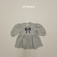 (Pre-order) Soybean Kids Winter - Ribbon Fleece-Lined Sweatshirt Dress 리본양기모맨투맨OPS (2 Colors)