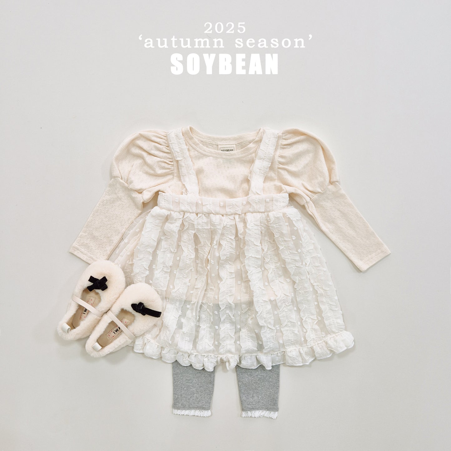 (Pre-order) Soybean Kids - Rosy Puff Tee 로지퍼프티 (3 Colors)