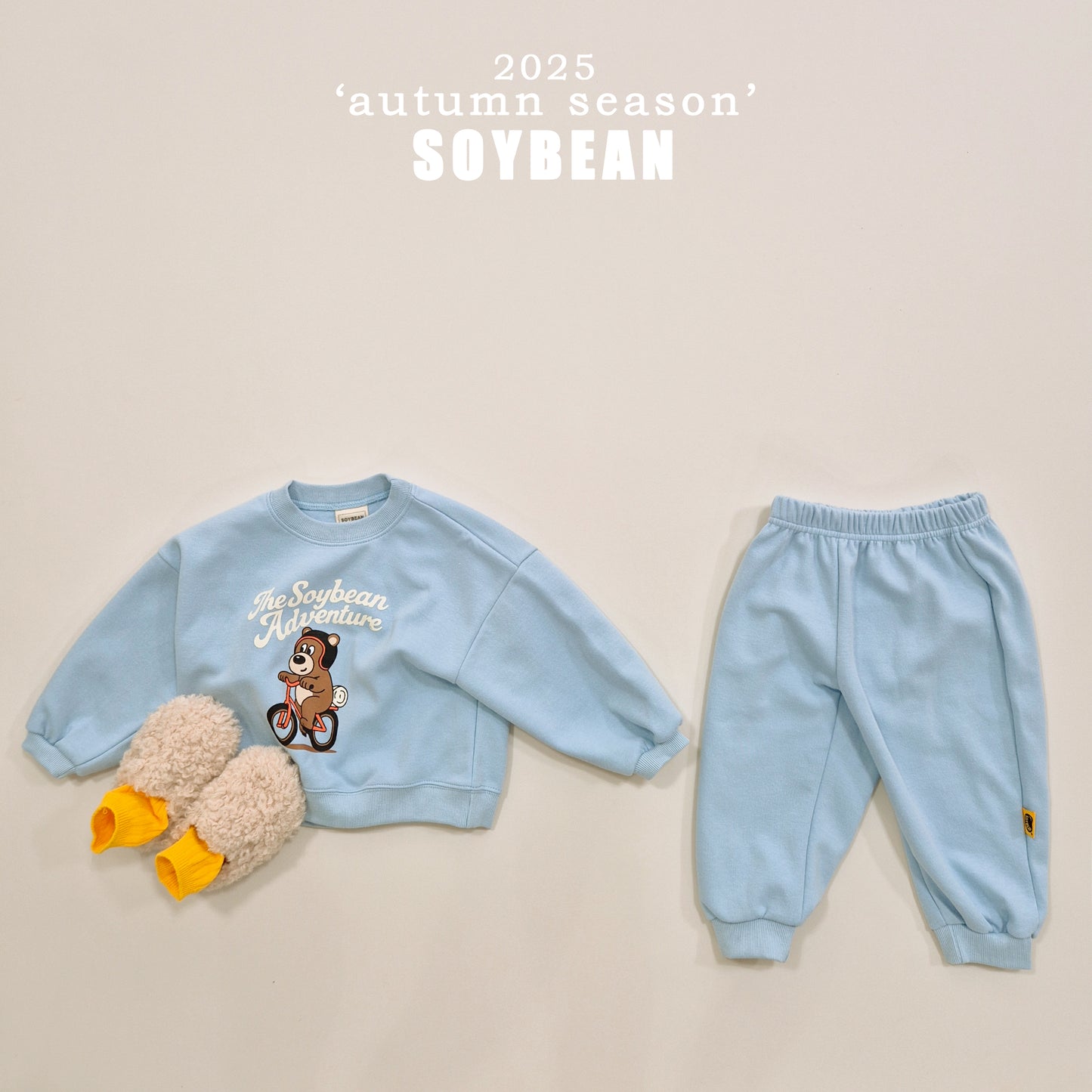 (Pre-order) Soybean Kids - Bear Adventure Top & Bottom Set 곰돌어드벤쳐상하복 (3 Colors)