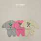 (Pre-order) Soybean Kids Winter - Snow Fun Fleece-Lined Top & Bottom Set 양기모스노우펀상하 (3 Colors)