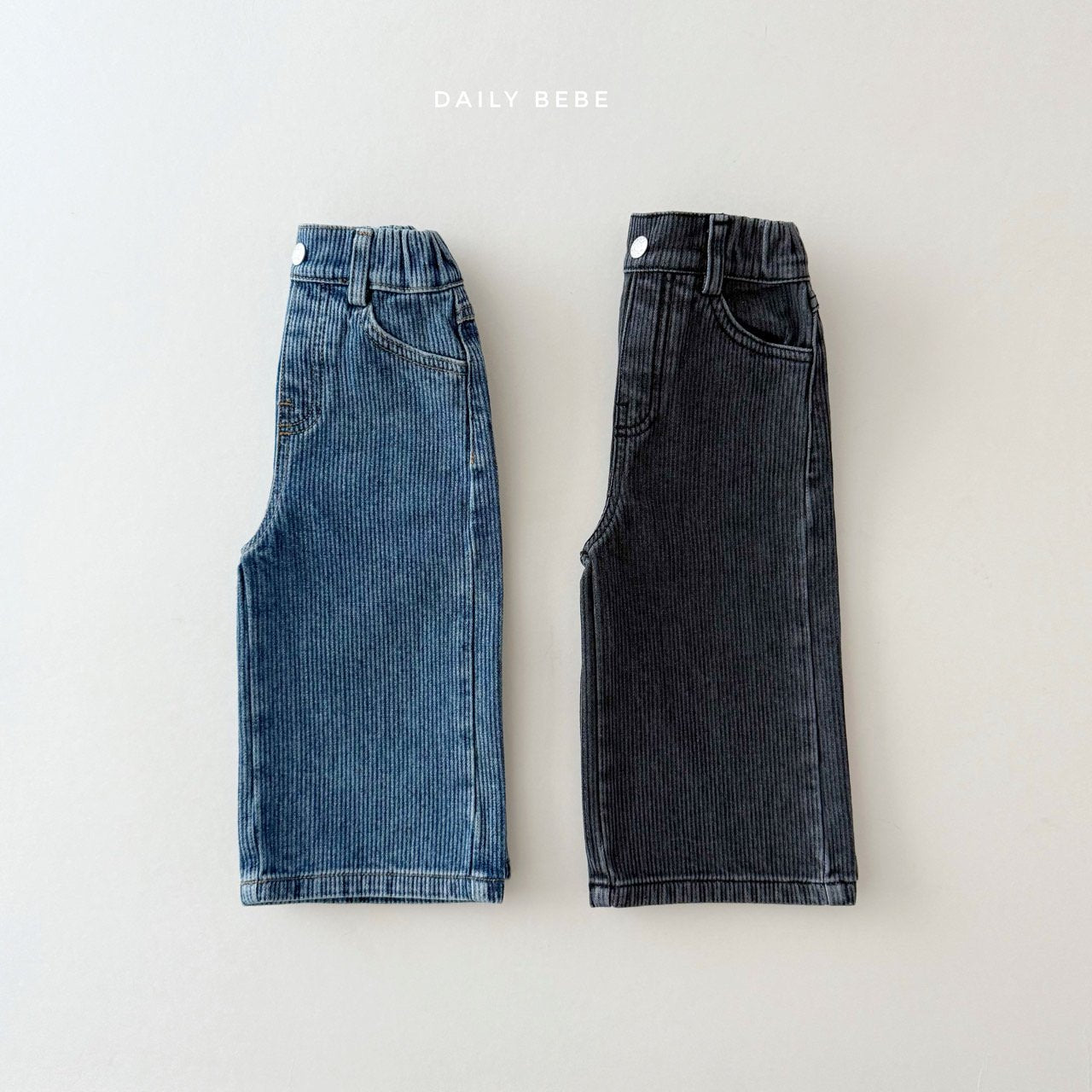 (Pre-order) Daily Bebe Winter - Kids' Fleece-Lined Denim Pants 기모 데님팬츠 (2 Colors)