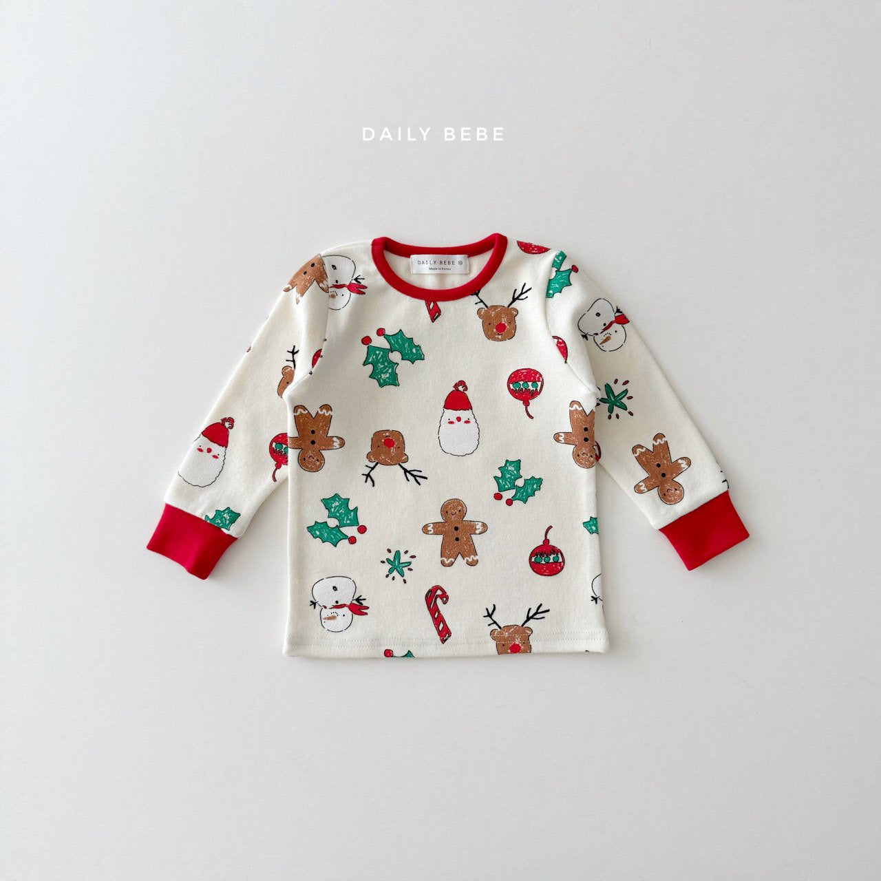 (Pre-order) Daily Bebe - Kids’ Rudolph Holiday Pajama Set 루돌프 실내복 (2 Colors)