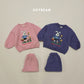 (Pre-order) Soybean Kids Winter - Picnic Fleece-Lined Top & Bottom Set 피크닉양기모상하 (2 Colors)