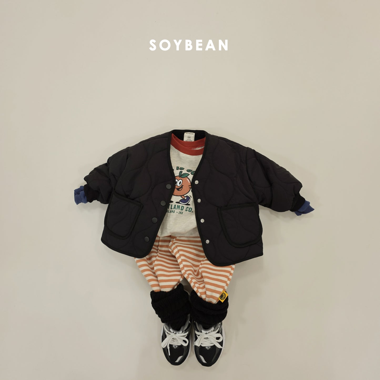 (Pre-order) Soybean Kids Winter - Honey Bear Fleece-Lined Sweatshirt 허니베어양기모맨투맨 (2 Colors)