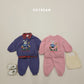 (Pre-order) Soybean Kids Winter - Picnic Fleece-Lined Top & Bottom Set 피크닉양기모상하 (2 Colors)