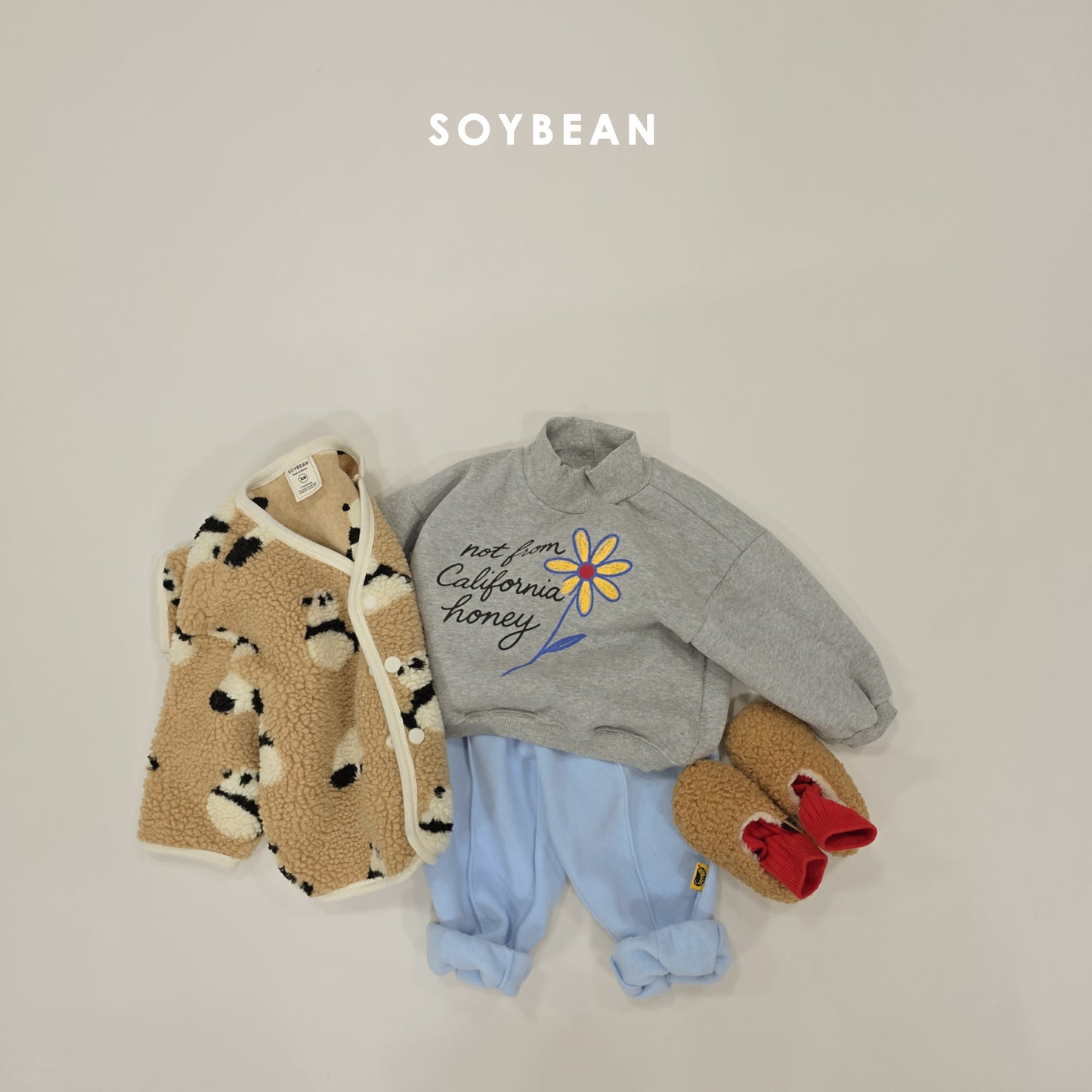 (Pre-order) Soybean Kids Winter - Fleece-Lined Pintuck Jogger Pants 양기모핀턱조거팬츠 (5 Colors)