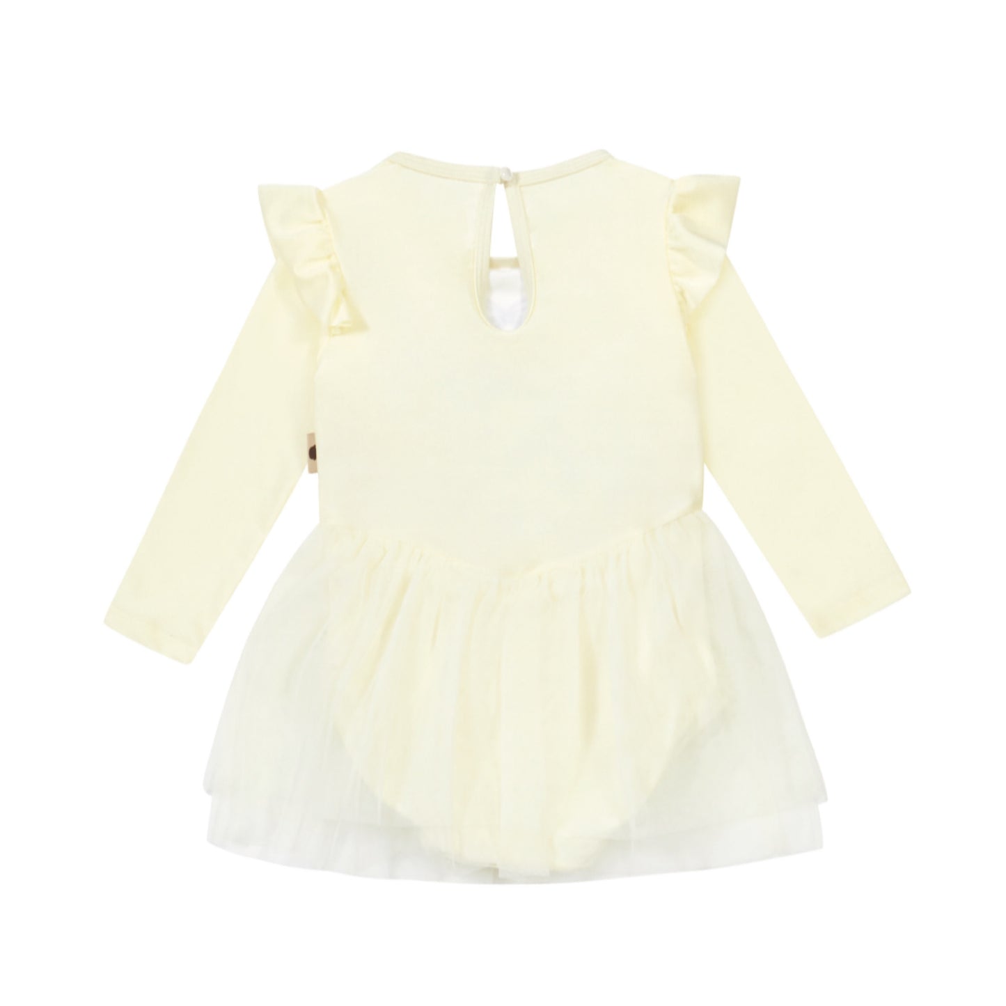 (Pre-order) KoongsKoongs Kids’ Premium Elina Rash Guard Dress Set (Cream Lemon)