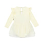 (Pre-order) KoongsKoongs Kids’ Premium Elina Rash Guard Dress Set (Cream Lemon)