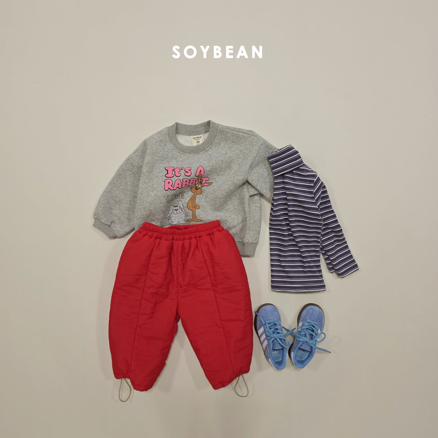 (Pre-order) Soybean Kids Winter - Soft Padded Fleece-Lined Pants 소프트패딩팬츠 (3 Colors)