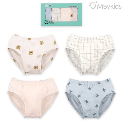 (MayKids) Bear Cotton Boys’ Underwear (4-pack)