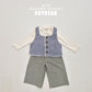 (Pre-order) Soybean Kids - Button Stripe Wide Pants 버튼트렁크팬츠 (2 Colors)