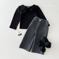 (Pre-order) Daily Bebe Winter - Kids' Ribbon Shoulder Top 리본 숄더티 (3 Colors)