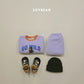 (Pre-order) Soybean Kids Winter - Camping Bear Fleece Top & Bottom Set 캠핑베어플리스상하 (3 Colors)