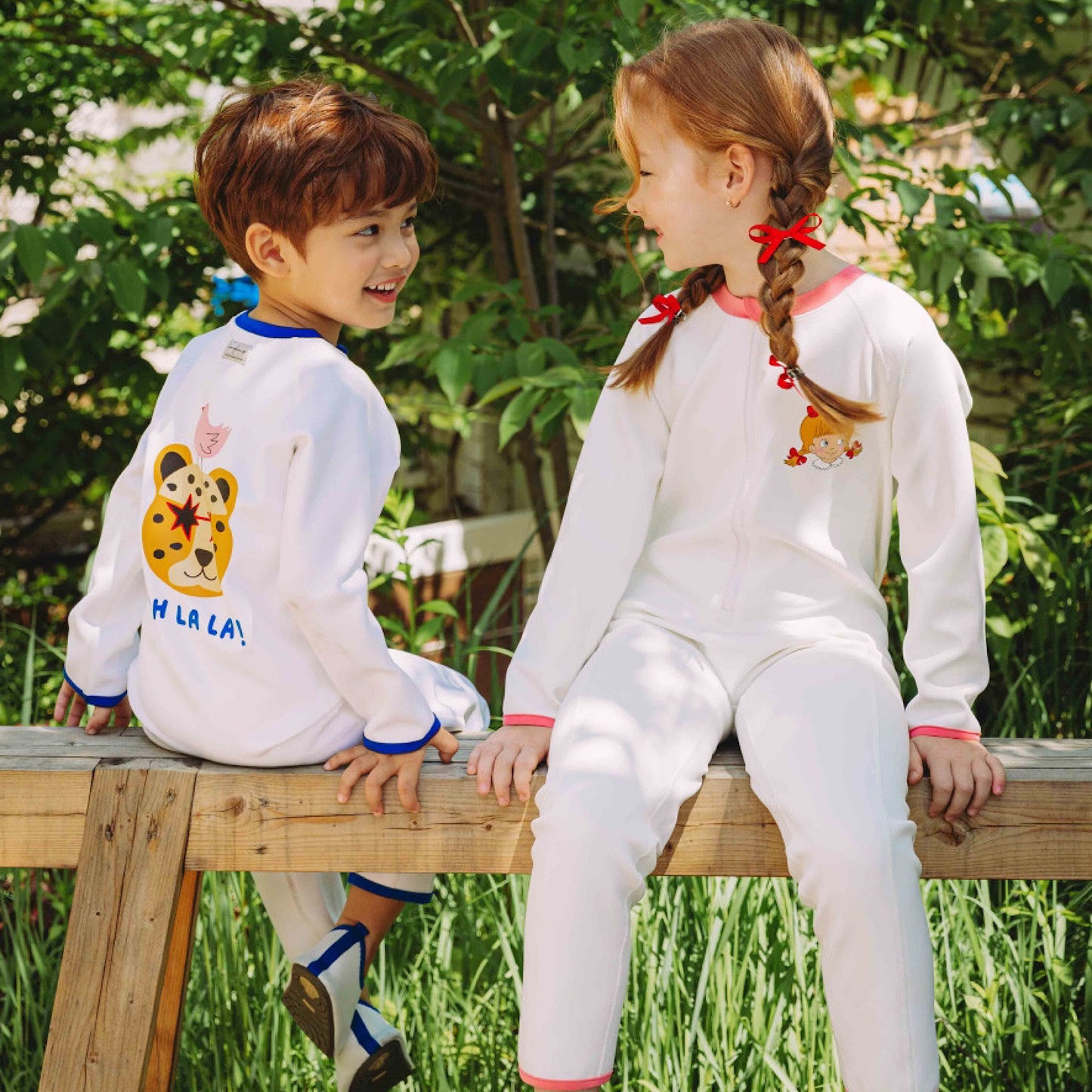(Pre-order) KoongsKoongs Kids’ Premium Tok Tok Warm All-in-One Rash Guard (Cheetah)
