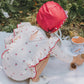 (Pre-order) KoongsKoongs Kids’ Premium Love Berry Rash Guard Dress Set (Ivory)