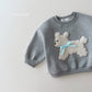 (Pre-order) Daily Bebe - Kids’ Fluffy Ribbon Sweatshirt 뽀글리본 맨투맨 (2 Colors)