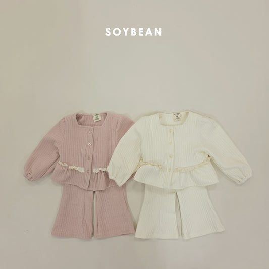 (Pre-order) Soybean Kids Winter - Mochi Square Top & Bottom Set 모찌스퀘어상하 (2 Colors)