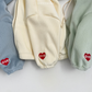 (Pre-order) OOTTBEBE - Love Ribbed Hoodie Zip-Up 러브골지후드점퍼 (3 Colors)