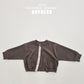 (Pre-order) Soybean Kids - Check Accent Ribbed Cardigan 체크단작가디건 (2 Colors)