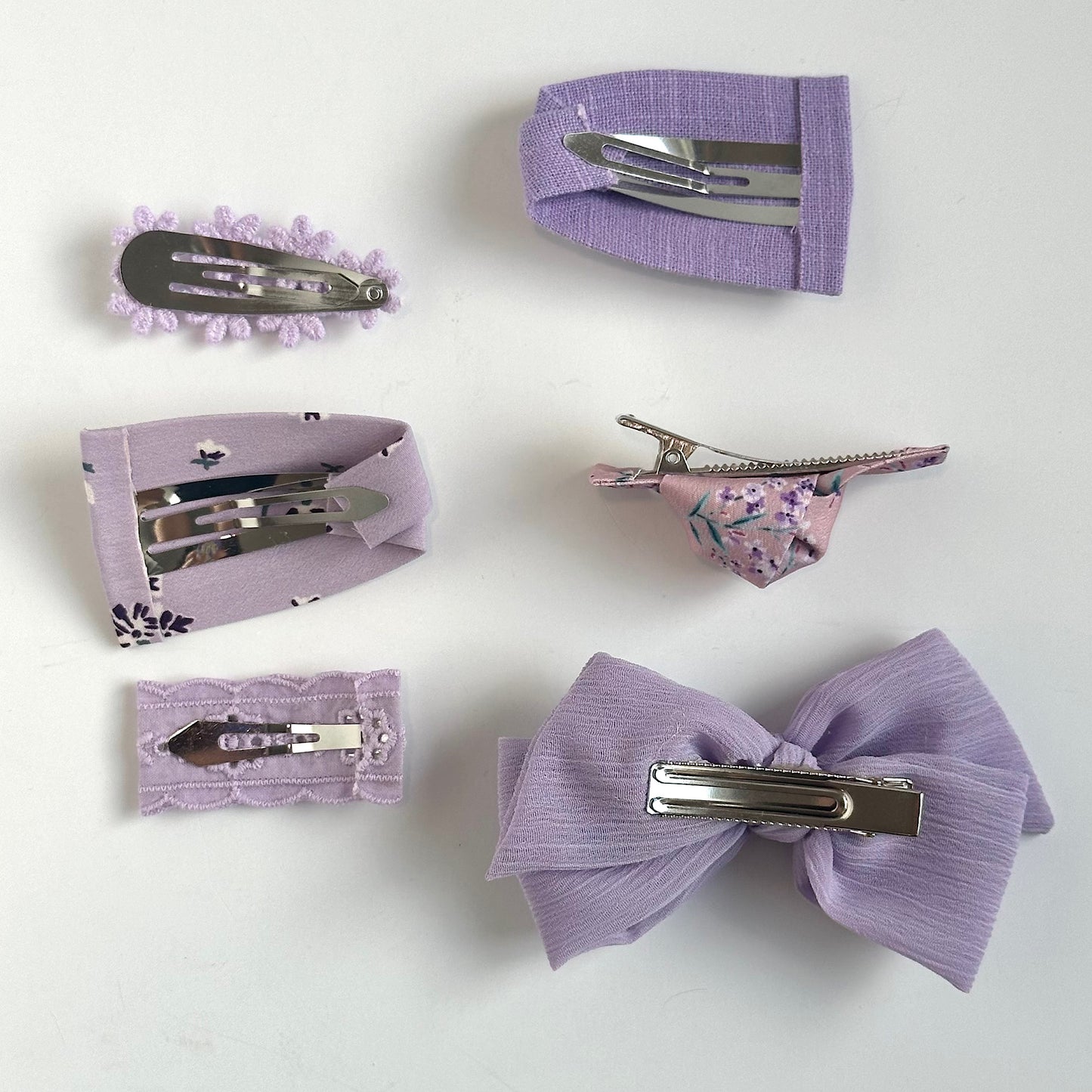 (Chenny Bong Bong) Kids’ Matilda Purple Hair Clips 6-piece Set