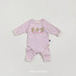 (Pre-order) OOTTBEBE Winter - Checked Bear Full Bodysuit 체크베어슈트 (2 Colors)