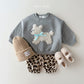 (Pre-order) Daily Bebe - Kids’ Fluffy Ribbon Sweatshirt 뽀글리본 맨투맨 (2 Colors)